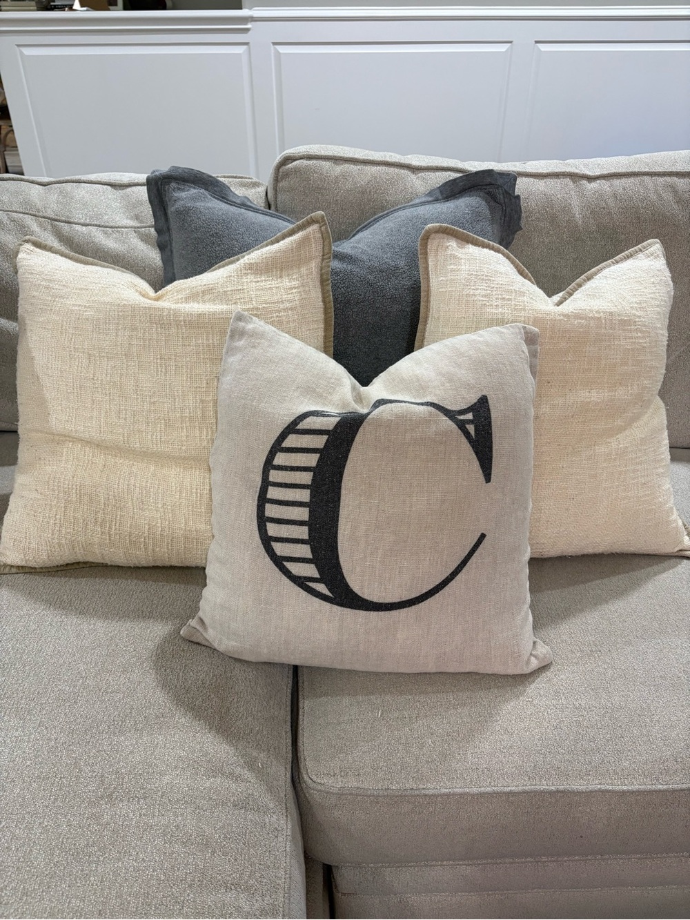 Set of 4 Pottery Barn Pillows with Inserts
